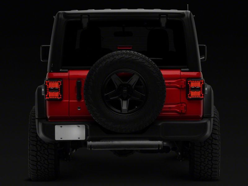 Raxiom 18-23 Jeep Wrangler JL Axial Series Linear LED Tail Lights- Blk Housing (Smoked Lens) J170483 J170483 Photo - Close Up