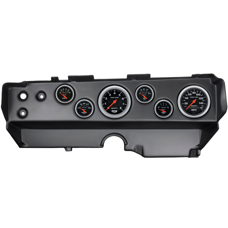 Autometer Sport-Comp 70-74 E-Body/Cuda/Challenger Dash Kit 6pc Tach / MPH / Fuel / Oil / WTMP / Volt 7029-SC 7029-SC Photo - Primary