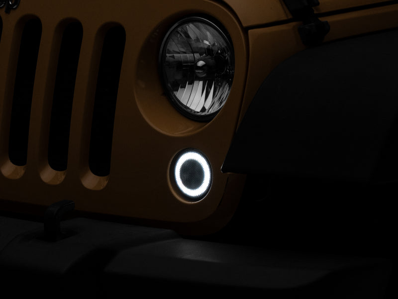 Raxiom 07-18 Jeep Wrangler JK Axial Series LED Turn Signals w/ Halo (Smoked) J127017 J127017 Photo - Close Up