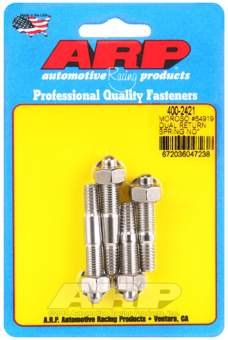 ARP Moroso 64919 dual return spring no spacer plate SS carb stud kit 400-2421 Photo - Primary
