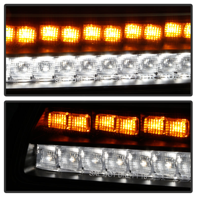 Spyder Jeep Wrangler 2018-2019 (Halogen Model Only) LED Front Bumper Lights - Seq. Signal - Black 5086785 5086785 User 5