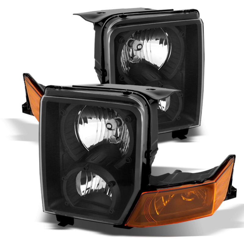 SPYDER Xtune Jeep Commander 06-10 Crystal Headlights Black HD-JH-JCOM06-AM-BK 9023231 9023231 Photo - Primary