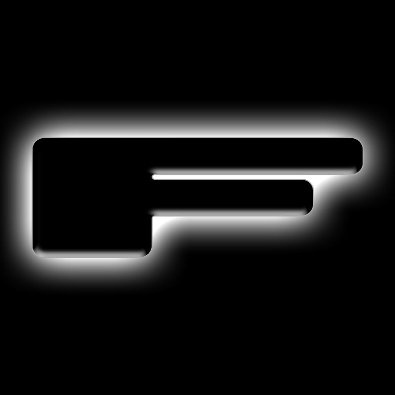 ORACLE Lighting Universal Illuminated LED Letter Badges - Matte Black Surface Finish - F 3141-F-001 3141-F-001 Photo - Primary
