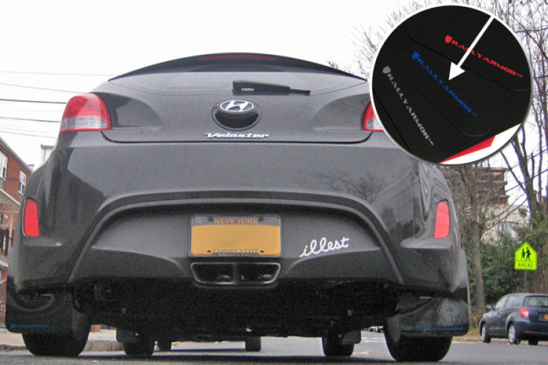 Rally Armor 2012-14 Veloster Mud flap Blue logo MF24-UR-BLK/BL User 1