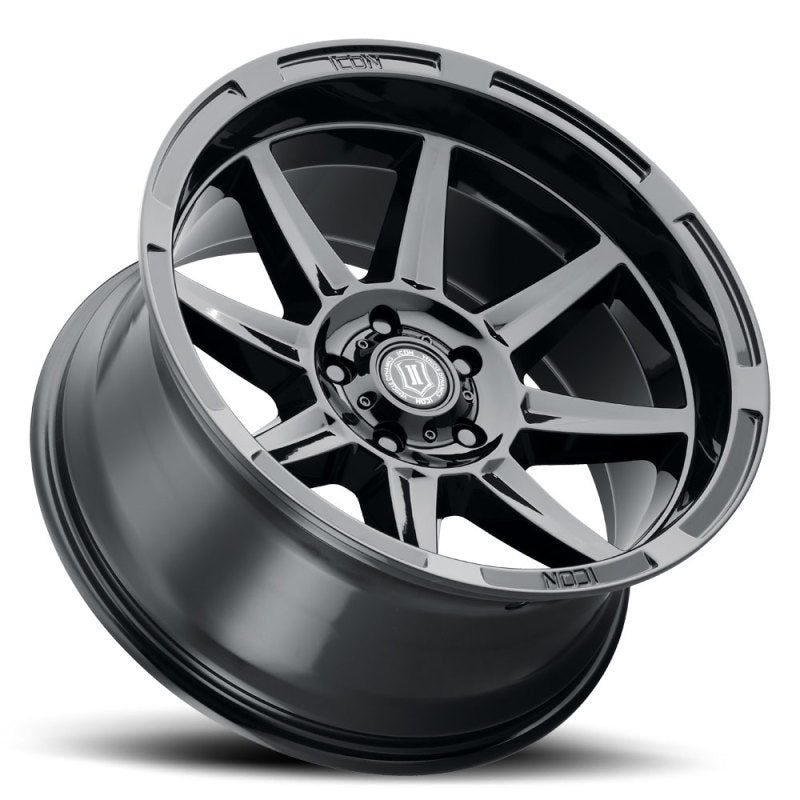 ICON Bandit 20x10 5x150 -24mm 4.5in BS 110.10mm Bore Gloss Black Wheel 6020105545GB 6020105545GB Photo - Unmounted