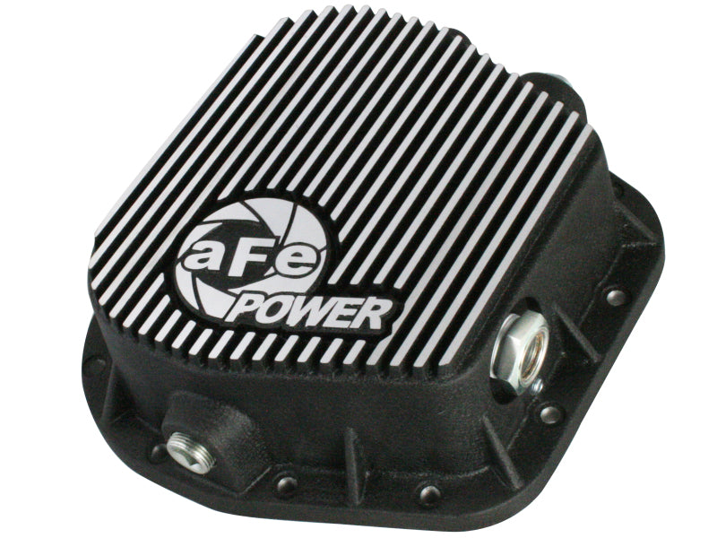 aFe Pro Series Rear Differential Cover Black w/ Machined Fins: Ford F-150 46-70152 Photo - Primary