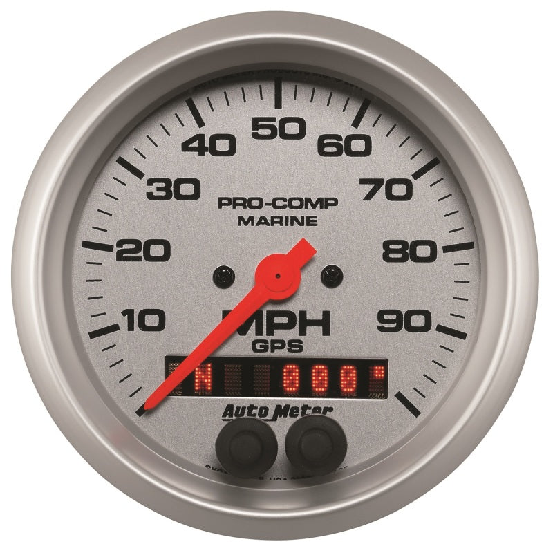 Autometer 3-3/8" GPS Speedometer, 0-100 Mph Marine Silver 200636-33 User 1