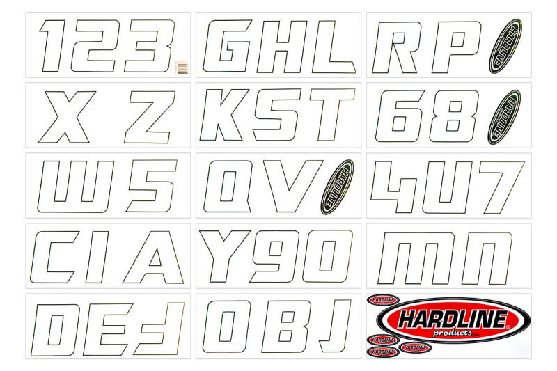 Hardline Boat Lettering Registration Installation Kit 3 in. - 900 White White900 White900 Photo - Primary