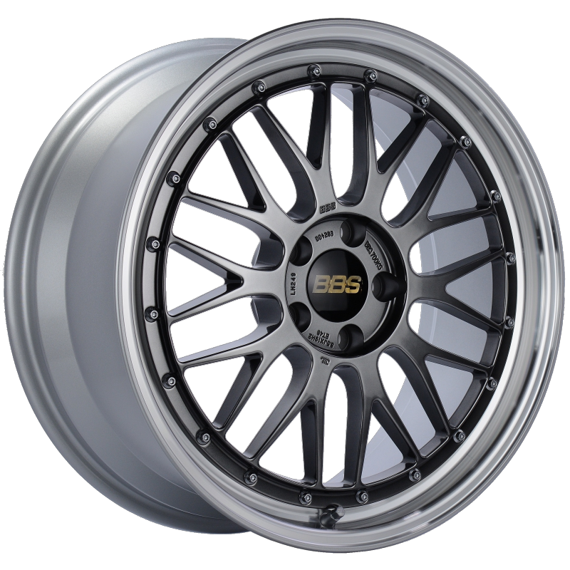 BBS LM 19x8.5 5x112 ET48 Diamond Black Center Diamond Cut Lip Wheel -82mm PFS/Clip Required LM249DBPK LM249DBPK Photo - Primary