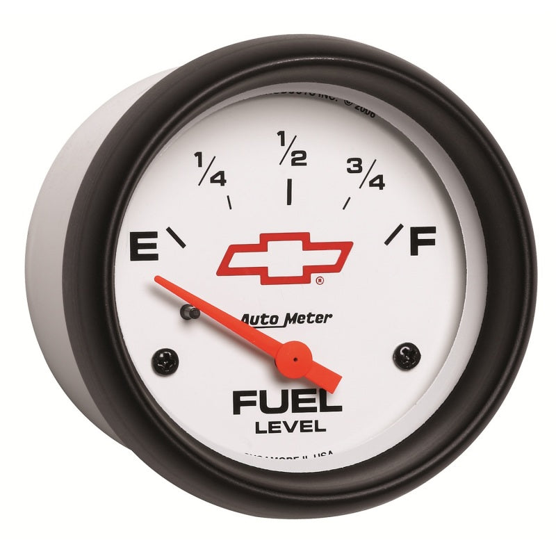 AutoMeter Gauge Fuel Level 2-5/8in. 0 Ohm(e) to 90 Ohm(f) Elec Chevy Red Bowtie White 5814-00406 5814-00406 User 2