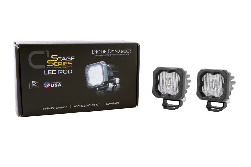 Diode Dynamics Stage Series C1 LED Pod - White SAE Fog Standard ABL (Pair) DD6847P DD6847P User 2