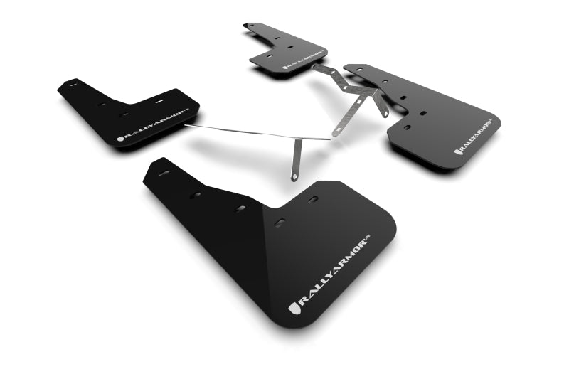 Rally Armor 2022 Honda Civic (Incl. Si/Sport/Touring) Black UR Mud Flap w/ White Logo MF90-UR-BLK/WH MF90-UR-BLK/WH Photo - Primary