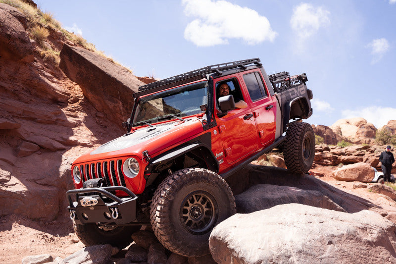 DV8 Offroad 07-22 Jeep Wrangler JK/JL Pocket Front Bumper FBJL-04 FBJL-04 Photo - Mounted