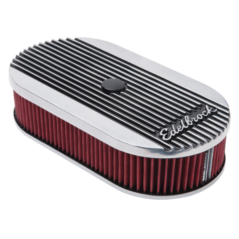 Edelbrock Air Cleaner, Elite II, Oval, Single 4-bbl Carb, 2.5" Red Element 4273 Photo - Unmounted