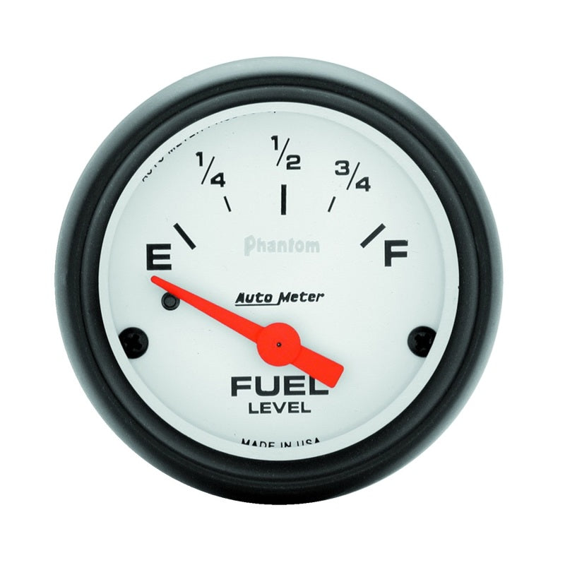 Autometer Phantom Series Analog Fuel Level Gauge 2 1/16in 5714 Photo - Primary