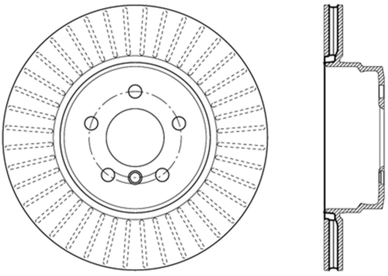 Stoptech 07-18 BMW X5 / 08-19 BMW X6 Sportstop Cryo Drilled & Slotted Rotor - Rear Left 127.34095CL 127.34095CL Photo - Primary