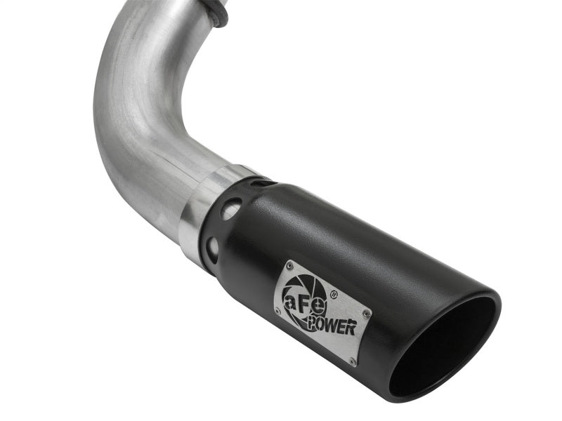 aFe POWER LARGE BORE HD 4" DPF-Back SS Exhaust System w/Black Tip 49-46113-B Photo - Unmounted