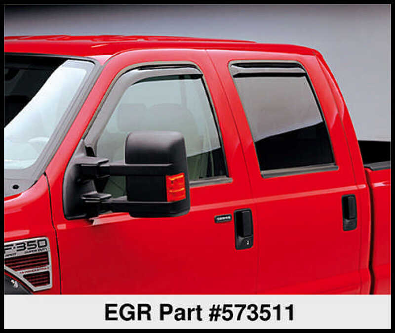 EGR 99+ Ford Super Duty Crew Cab In-Channel Window Visors - Set of 4 (573511) 573511 573511 Thumbnail