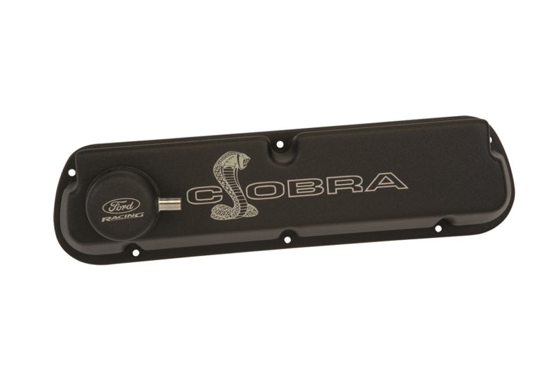 Ford SBF Valve Covers w/Cobra Logo Black FRDM6582-LE302SBK M-6582-LE302SBK Photo - Primary