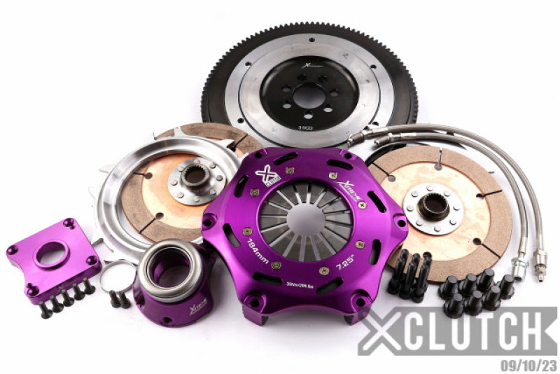 XCLUTCH 07-17 Mitsubishi Lancer EVO X 2.0L 7.25in Twin Solid Ceramic Clutch Kit XKMI18683-2E XKMI18683-2E Photo - Primary