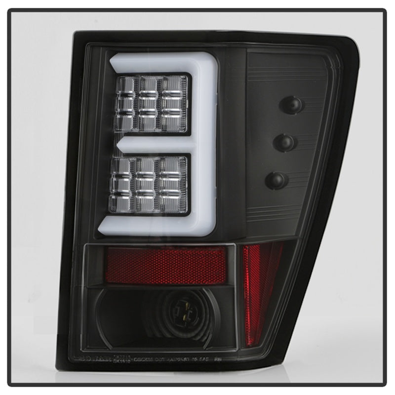 Spyder 07-10 Jeep Grand Cherokee Light Bar LED Tail Lights - Black ALT-YD-JGC07V2-LB-BK 5086655 5086655 Photo - Unmounted