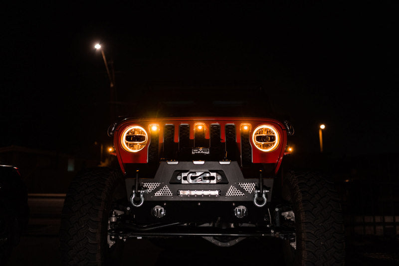 DV8 Offroad 2018+ Jeep JL Grill Amber Marker Lights GRJL-02 GRJL-02 Photo - Mounted
