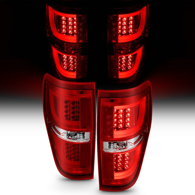 Anzo 2009-2013 Ford F-150 LED Taillights Red/Clear 311260 Photo - Unmounted