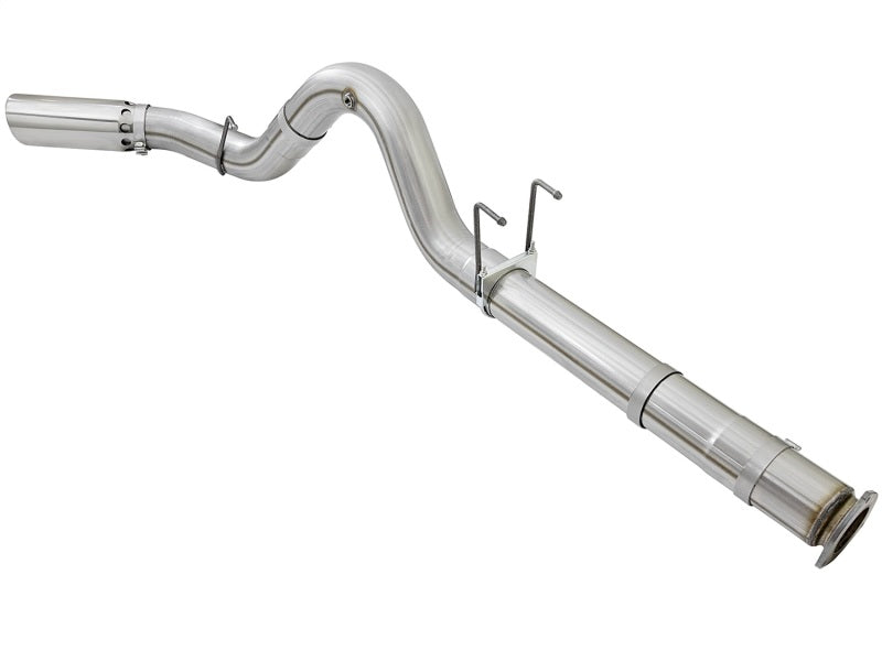 aFe ATLAS 5in DPF-Back Aluminized Steel Exhaust System w/Polished Tip - Fo 49-03090-P Photo - Unmounted