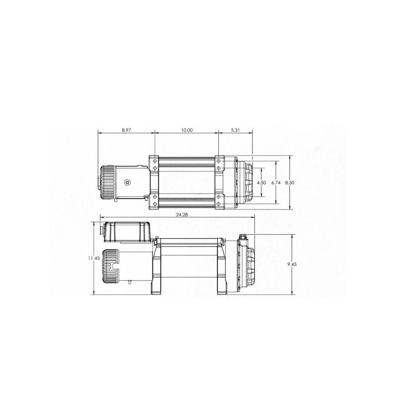 Superwinch 18000 LBS 12V DC Wire Rope Tiger Shark Winch 1518000 1518000 Line Art