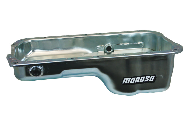 Moroso Honda 2.2/2.3L H Series Stock (w/Oil Drainbacks) Wet Sump 4qt 5.25in Steel Oil Pan 20916 20916 Photo - Primary