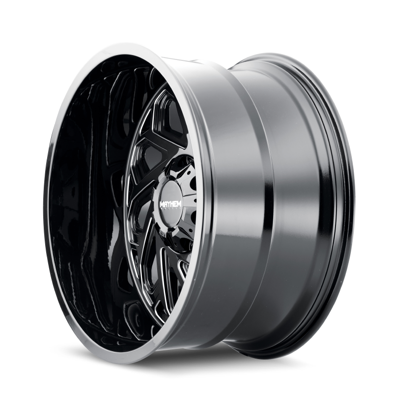 Mayhem 8112 Essex 22x12 / 8x170 BP / -51mm Offset / 125.2mm Hub Black w/ Milled Spokes Wheel 8112-22270BM 8112-22270BM Photo - Primary