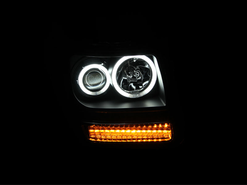 Anzo 2007-2012 Dodge Nitro Projector Headlights w/ Halo Black (CCFL) G2 111145 Photo - Mounted