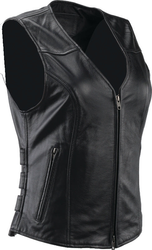 Kuryakyn Leather By River Road Plains Leather Vest Black Womens - Small 094412 094412 User 1