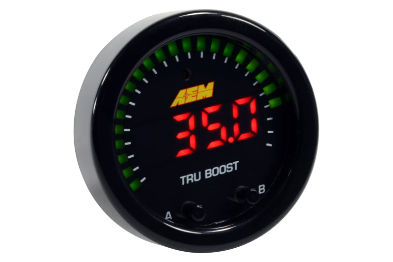 AEM X-Series Tru-Boost Controller Gauge w/ Boost Control Solenoid 80PSIg Internal MAP Sensor 30-0352 30-0352 Photo - Primary