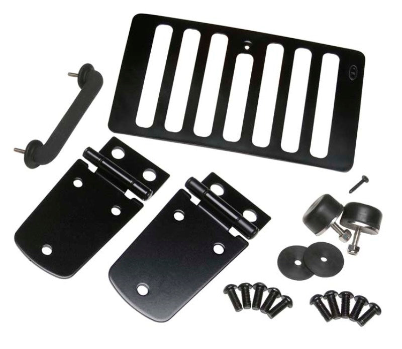 Kentrol 98-06 Jeep Wrangler TJ Hood Kit Without Hood Catch - Powdercoat Black 50504WHC 50504WHC Photo - Primary