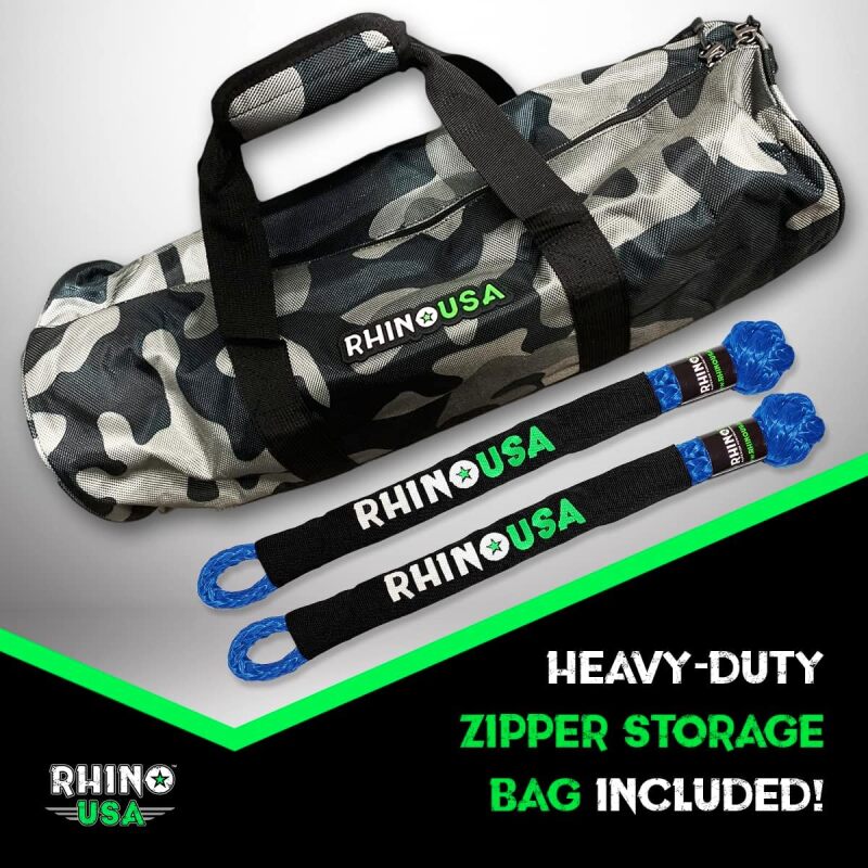 Rhino USA 7/8In X 30Ft Kinetic Rope Recovery Kit W/Soft Shackles (Blue) RG-KRKIT78X30-BLU RG-KRKIT78X30-BLU User 2