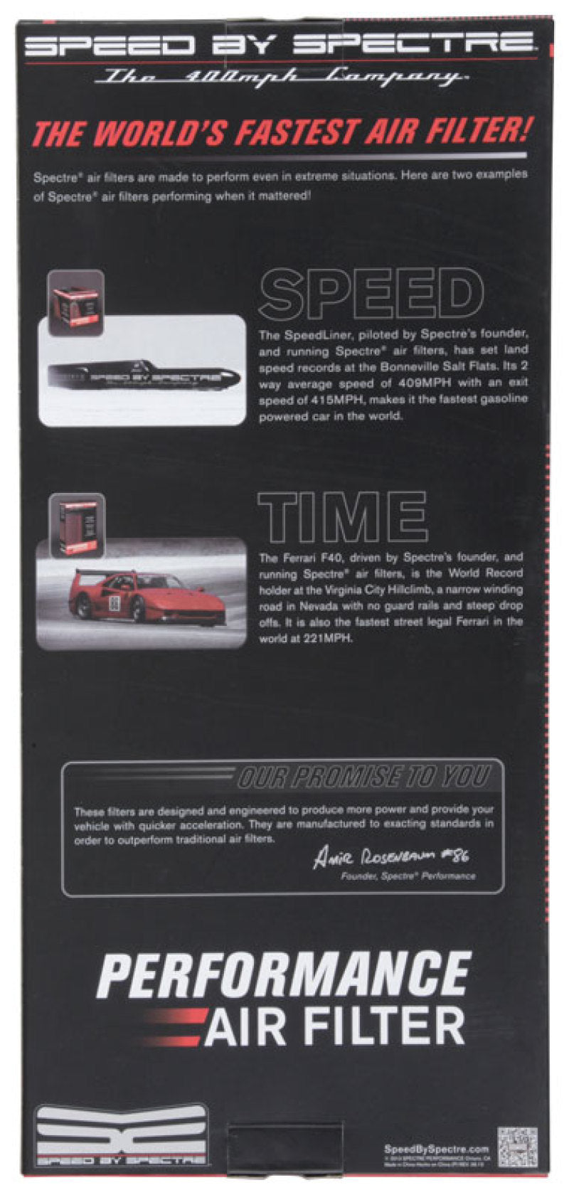 Spectre 2007 Chevy Camaro 3.8L/5.7L V6/V8 F/I Replacement Panel Air Filter HPR3914 HPR3914 Photo - in package