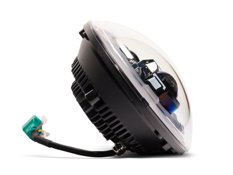 Raxiom 07-18 Jeep Wrangler JK Axial 7-In LED Headlights w/ DRL Turn Signals- Blk Housing (Clear) J173078 J173078 Photo - Close Up