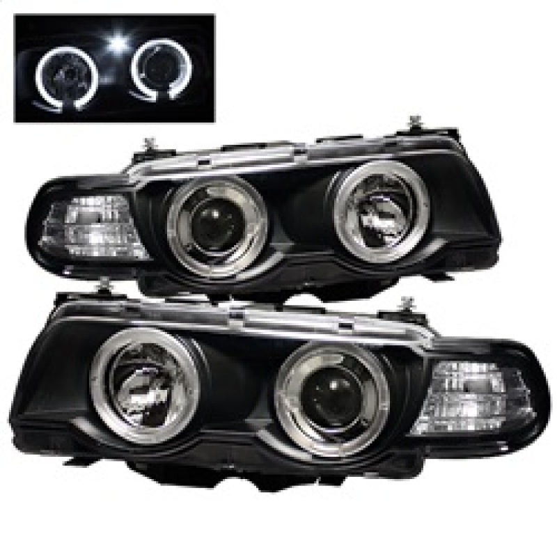 Spyder BMW E38 7-Series 99-01 Projector Headlights 1PC Xenon- LED Halo Blk PRO-YD-BMWE3899-HID-HL-BK 5008862 5008862 Photo - Primary