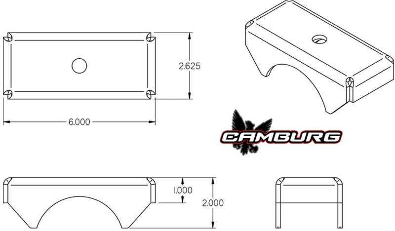 Camburg Leaf Spring Axle Perches (3.0in. OD tube) (pair) CAM-020051 CAM-020051 User 1
