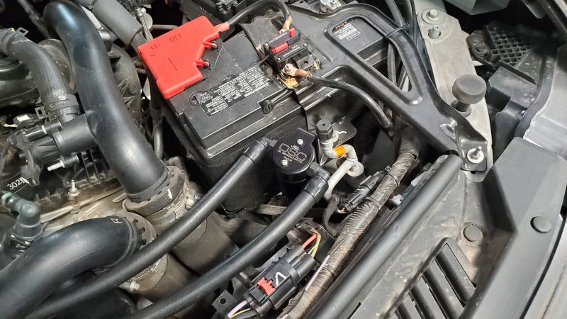 J&L 22-24 Ford Bronco Raptor 3.0L EcoBoost PCV Side Oil Separator 3.0 - Black Anodized 3096P-B 3096P-B Photo - Mounted