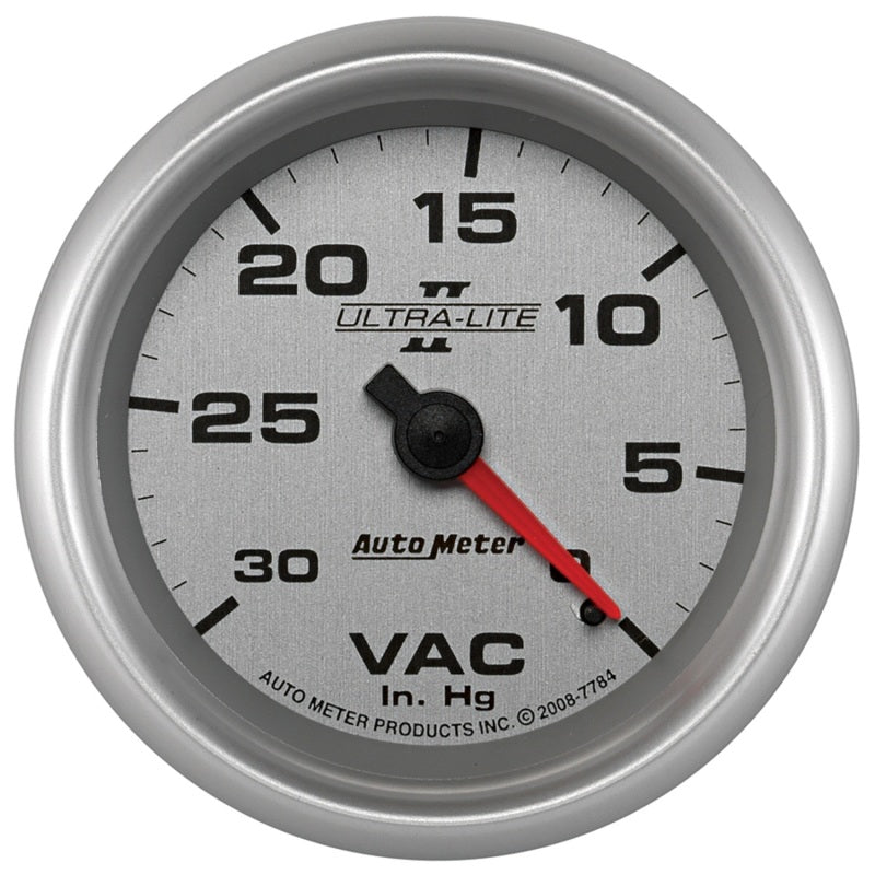 Autometer Gauge, Vacuum, 2 5/8", 30inHg, Mechanical, Ultra-Lite II 7784 Photo - Primary