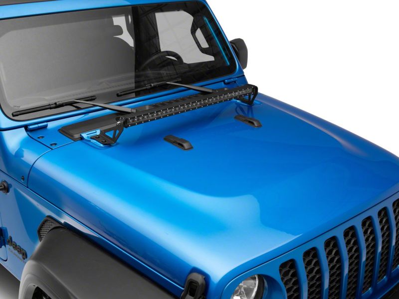 Raxiom 18-23 Jeep Wrangler JL Axial Series 30-In Single Row LED Light Bar w/ Hood Mounting Brackets J139110 J139110 Photo - Close Up