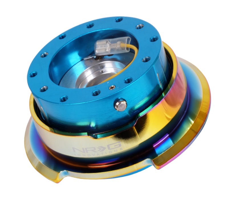 NRG 2.8 Quick Release New Blue Body Neochrome Ring SRK-280NB-MC Photo - Primary