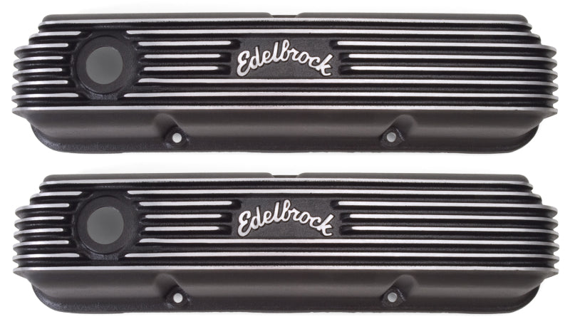 Edelbrock Valve Cover Classic Series Ford 1958-1976 FE V8 Black 41623 41623 Photo - Primary