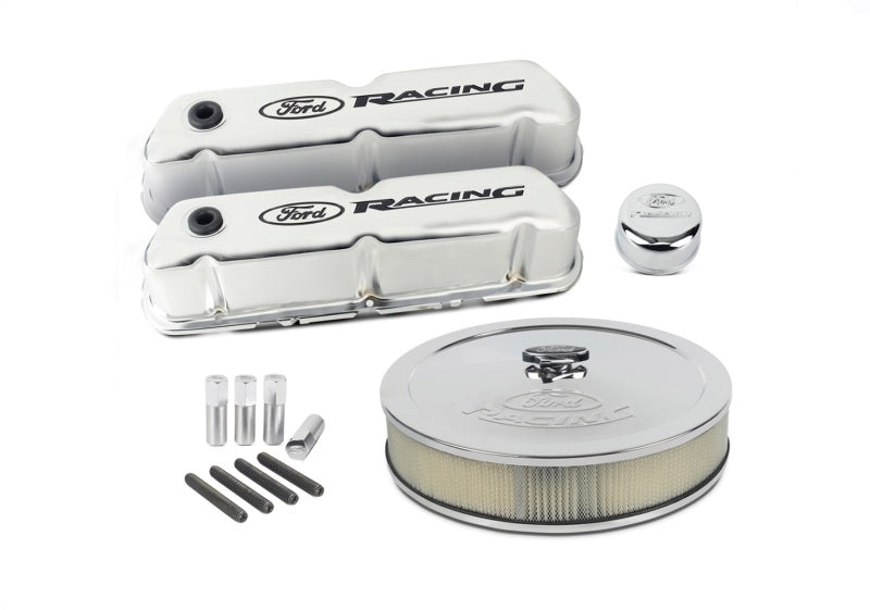 Ford Engine Dress up Kit Chrome w/Ford Racing Log FRD302-510 302-510 Photo - Unmounted