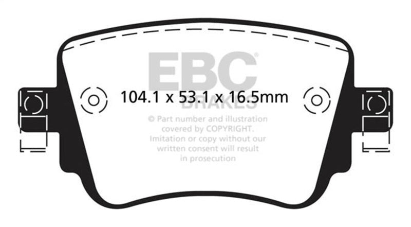 EBC 16-19 Audi Q3 2.0T Bluestuff Rear Brake Pads DP52201NDX DP52201NDX Photo - Unmounted