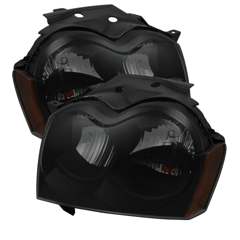 SPYDER Xtune Jeep Grand Cherokee 05-07 Crystal Headlights Black Smoked HD-JH-JGC05-AM-BSM 9033780 9033780 Photo - Primary