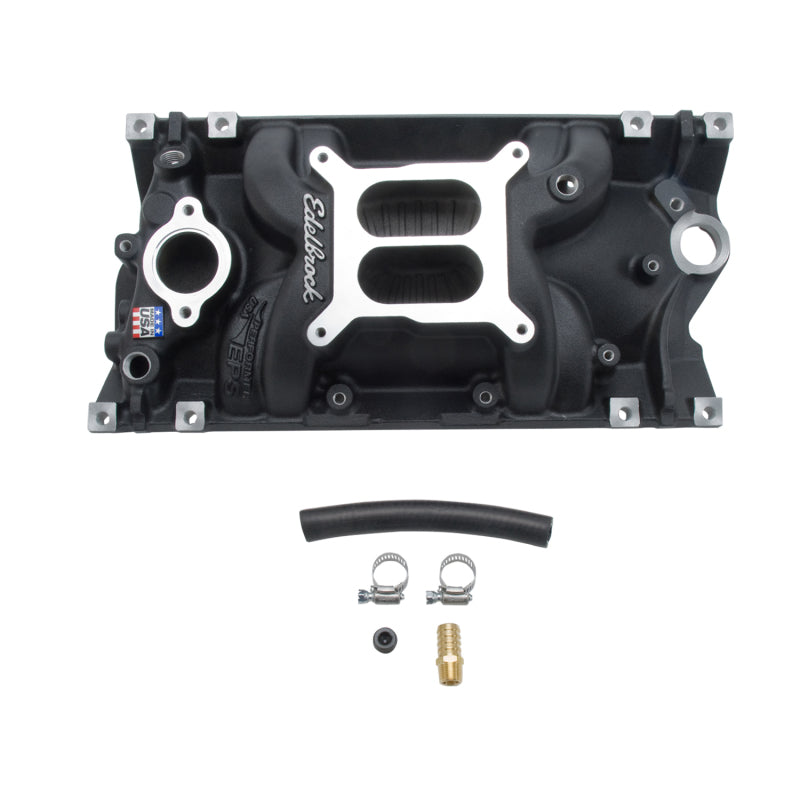 Edelbrock Manifold, Performer Eps, Sb Chevy, Vortec, Black Finish 27163 Photo - Primary