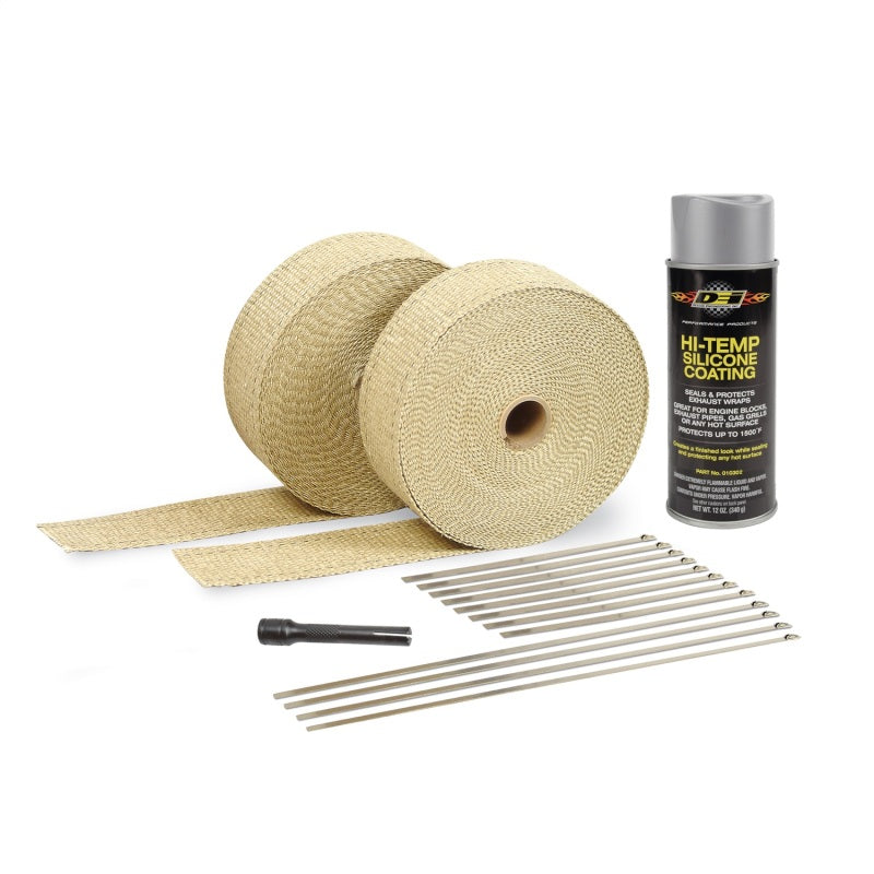 DEI Exhaust Wrap Kit - Tan Wrap and Aluminum HT Silicone Coating 10112 10112 Photo - Primary